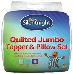 Silentnight - Quilted - Mattress Topper and Pillow Set - Single